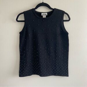 Vintage silk blend beaded tank top size S